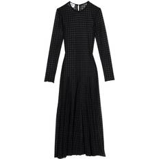 Ami Paris Dresses Ami Paris checked semi-sheer midi dress women Black