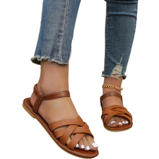 Shein Elegant Summer Flat - Brown