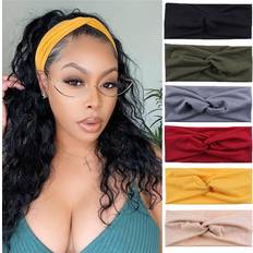 Headbands Xtrend Twisted Cross Elastic Headbands 6-pack