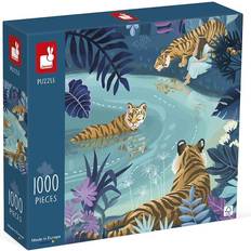 Janod Tigers in The Moonlight 1000 Pieces