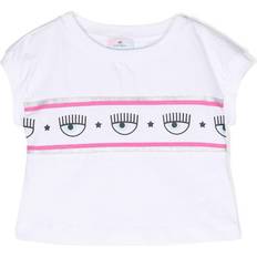 Chiara Ferragni Girl's Cropped Logo T-shirt - White