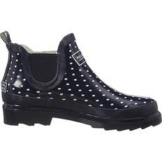Harper Low Wellies W - Navy Polkadot