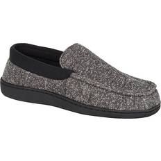 Hanes ComfortSoft FreshIQ Moccasin Slippers with Memory Foam M - Black