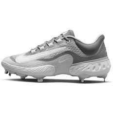 Baseball Shoes Nike Men's Alpha Huarache Elite Low Metal Baseball Cleats Grey/White Grey/White