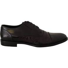 Dolce & Gabbana Men Derby Dolce & Gabbana Black Leather Exotic Skins Formal Shoes