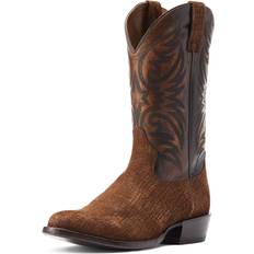 Brown - Men Riding Shoes Ariat Bankroll Hippo Round Toe Cowboy Boots Brown