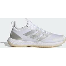 Adidas Laced Racket Sport Shoes Adidas adizero Ubersonic 4.1 Women's Tennis Shoes White/Silver/Grey