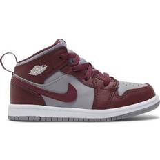 Nike Air Jordan 1 Mid TD - Cherrywood Red/Cement Grey/White