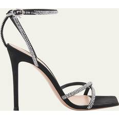 Gianvito Rossi Slippers & Sandals Gianvito Rossi Black suede crystal sandals