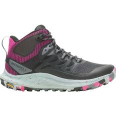 Merrell Women's Antora Mid Waterproof Hiking Boots Black/Fuchsia