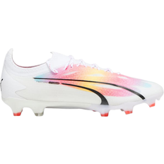 Textile Soccer Shoes Puma Ultra Ultimate FG/AG M - White/Black/Fire Orchid