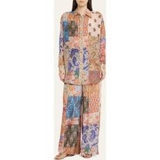Zimmermann Kläder Zimmermann Devi oversized patchwork silk shirt multicoloured