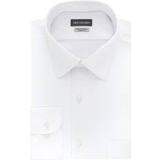 Elastane/Lycra/Spandex Shirts Van Heusen Men's Classic/Regular Fit Stretch Wrinkle Free Sateen Dress Shirt - White