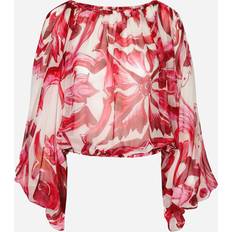 Dolce & Gabbana Pink Tops Dolce & Gabbana Majolica-print chiffon top