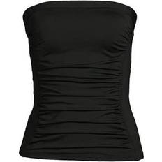 Lands' End Swimwear Lands' End Womens Chlorine Resistant Bandeau Tankini Top Black Regular