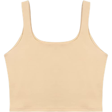 Hiking Tank Tops ReoRia Women’s Sexy Cropped Tank Top - Nude