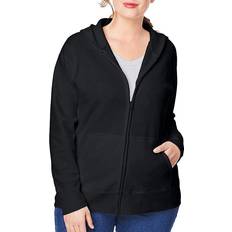 Just My Size Women's Zip-Up Fleece Hoodie Plus Size - Ebony