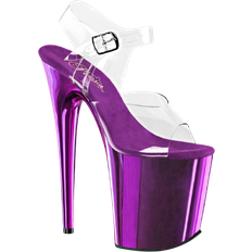 44 ½ Sandales à talons Pleaser Flamingo-808 - Clear/Purple