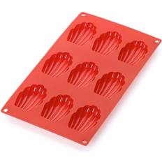 Red Muffin Trays Lékué Silicone Cavity Madeleine Baking Mold Muffin Tray