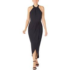 Julia Jordan Knot Neck Tulip Hem Midi Dress - Black