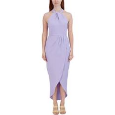 Julia Jordan Knot Neck Tulip Hem Midi Dress - Lavender