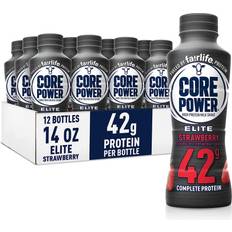 Lactose Free Beverages fairlife Core Power Elite Strawberry High Protein Milk Shake 414ml 12 pcs