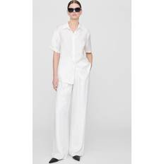 Rayonne Pantalons & Shorts Anine Bing Carrie Pant - White Linen Blend Women