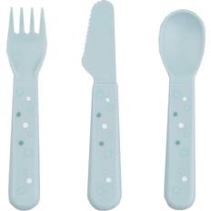 Bleu Couverts pour Enfants Done By Deer Foodie Set de couverts pour enfants, Happy Dots, bleu (set de 3) Bleu