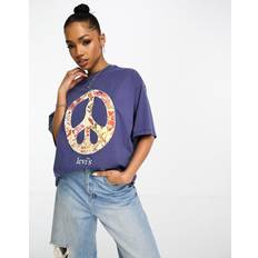 Levis t shirt dam Levi's Oversized t-shirt med tryck Blå