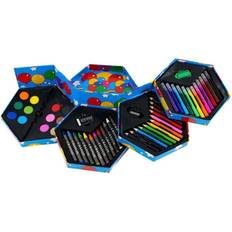 Multicoloured Crayons Kids child's craft jar art set artist crayons pens paints pencils