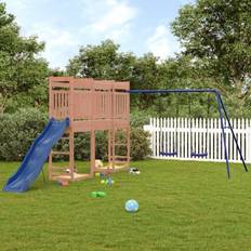 vidaXL Outdoor Playset Solid Wood Douglas Brown