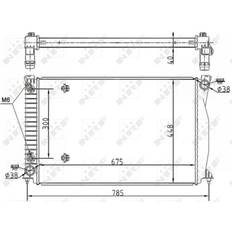 NRF Radiator 53105 Aluminium 675 448 40 Loddet Køleripper