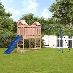 Playground sale vidaXL Outdoor Playset Solid Wood Douglas Brown