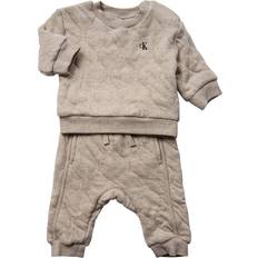 Calvin Klein Newborn Quilted Tracksuit BEIGE