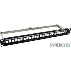 Keystone patchpanel Synergy21 Keystone patchpanel portar Svart