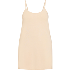 Avenue Dresses Avenue Cotton Knit Essential Slip Dress Plus Size - Beige