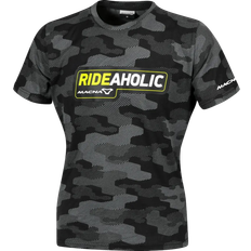 Macna Dazzle Rideaholic T-shirt Dam Svart-Grå-Fluo Gul