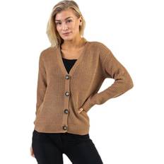 Katoen Vesten Pieces Karie Ls Knit Cardigan - Beige