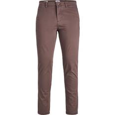 Jack & Jones Slim Fit Chinos Trousers - Brown/Seal Brown