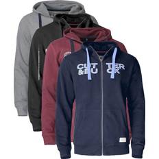 Hoodies herre burgundy Cutter & Buck Twisp Hættesweat M/ Lynlås