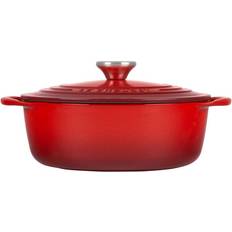 Dishwasher Safe Shallow Casseroles Le Creuset Cerise Signature Cast Iron Round with lid 0.69 gal 9.2 "