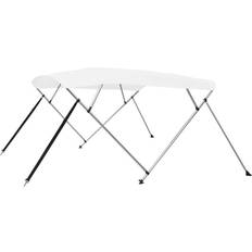 Tarp Frames & Boat Canopies vidaXL 4 Bow Bimini Top White 243x180x137 cm