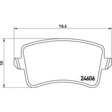 Fahrradteile Brembo P 85 099 Bremsbelagsatz, Scheibenbremse 4-teilig