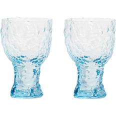 Azul Vasos Kosta Boda 2 Vasos Moss Highball 38 cl Vidrio Circular Vaso