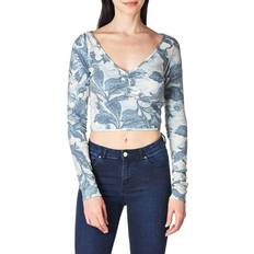 Guess T-skjorter Guess Floral Print Crop Top