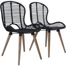 Rattan Stühle vidaXL 2 Esszimmerstuhl 2Stk.