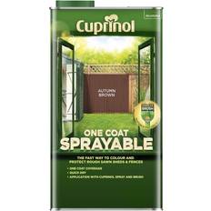 Cuprinol Paint Cuprinol One Coat Sprayable Wood Paint Harvest Brown 5L