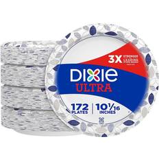 Party Supplies Dixie Disposable Plates Ultra White/Blue 172-pack