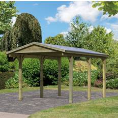 Beige Carports Karibu Enkele Carport Classic 1