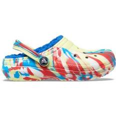 Crocs Kid's Classic Lined Marbled Clog - Sulphur/Multi